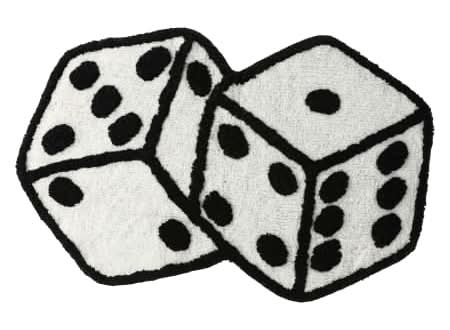 Dice Shaped Accent Rug 34in x 22in