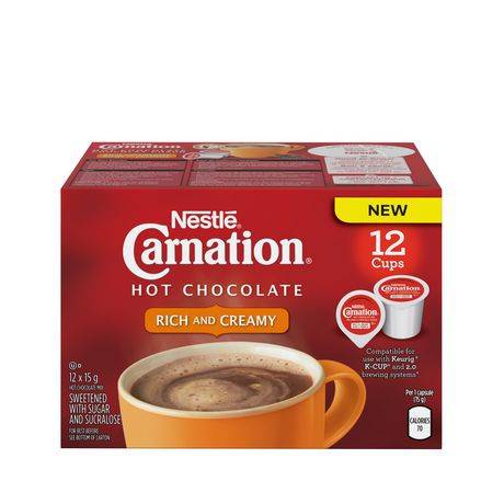 Carnation Hot Chocolate Carnation Rich and Creamy Hot Chocolate Pods (12 cups)