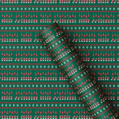 50 sq ft American Sign Language 'Merry Christmas' Gift Wrap Green - Wondershop™: Paper, Typography, 20"x30"