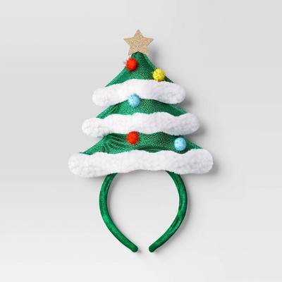 Wondershop Light-Up Christmas Tree Headband, Green