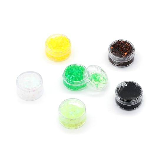 Celebrate It Tailgate Green Face Glitter Set, Assorted (6 ct)