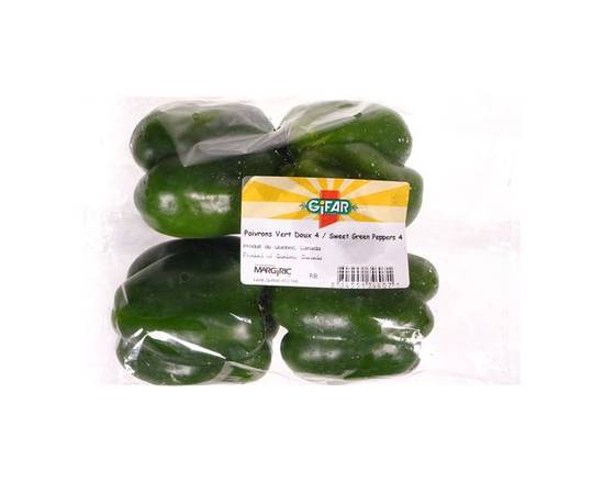 Poivron vert (4 un) - Green pepper pack (4 units)