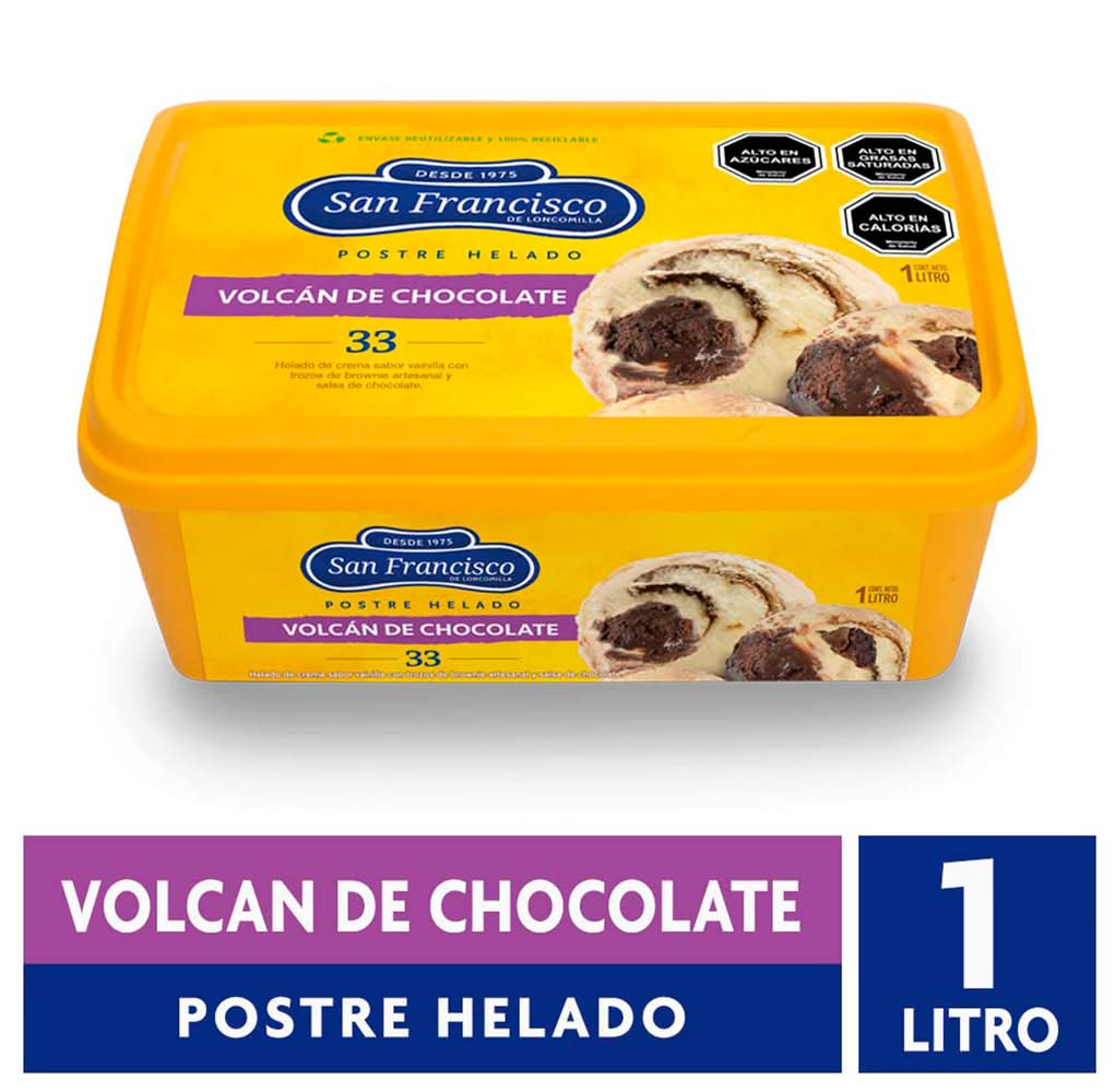 San Francisco de Loncomilla · Postre helado - Volcán De Chocolate (1 L)