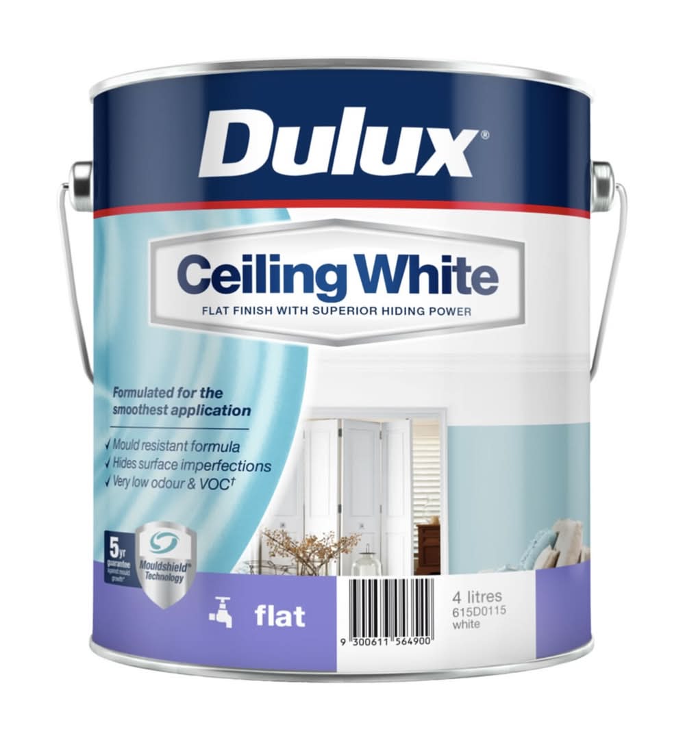 Dulux 4L White Ceiling Paint