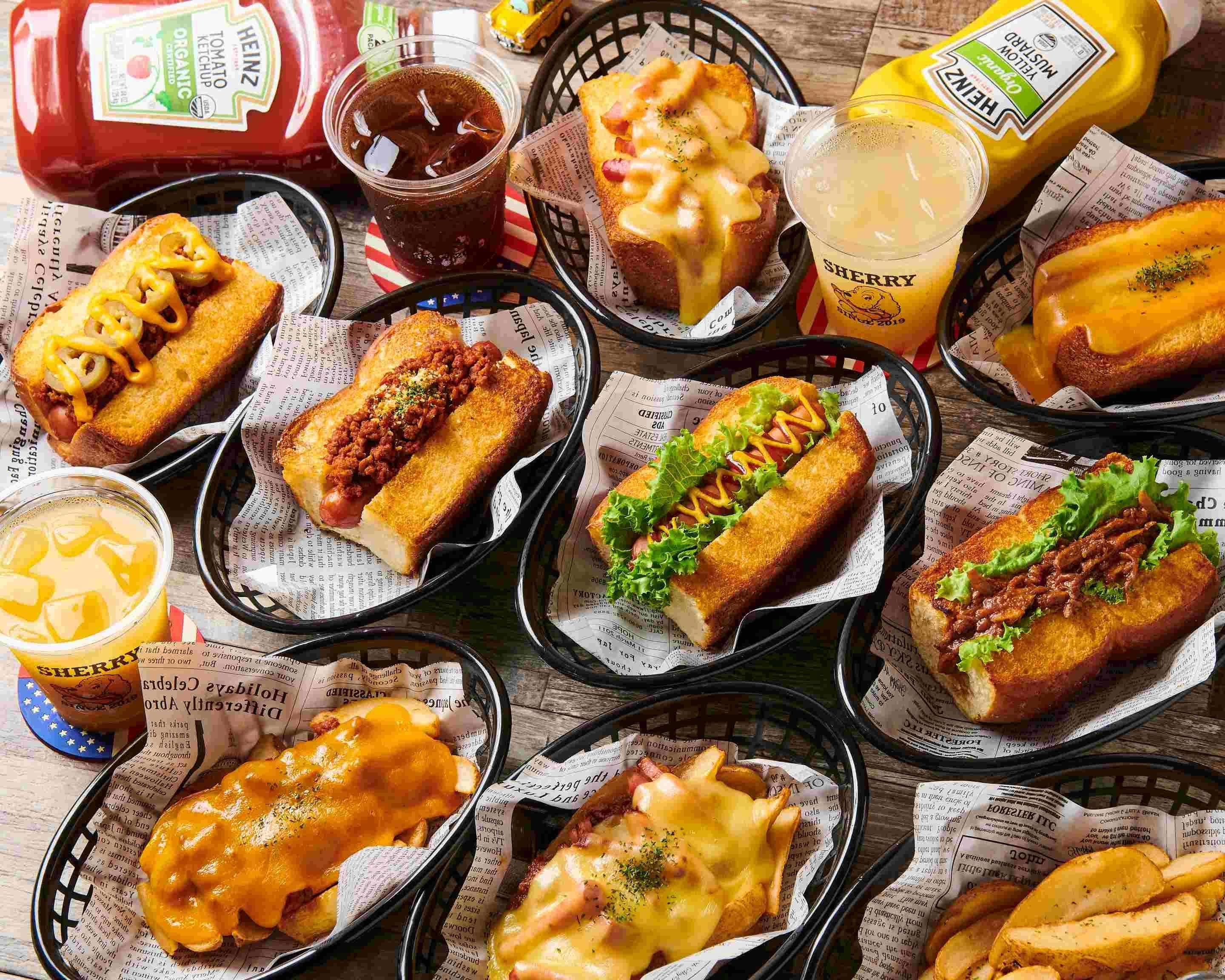 Sherry. ホットドッグ専門店のデリバリー ・持ち帰り| メニューを見る