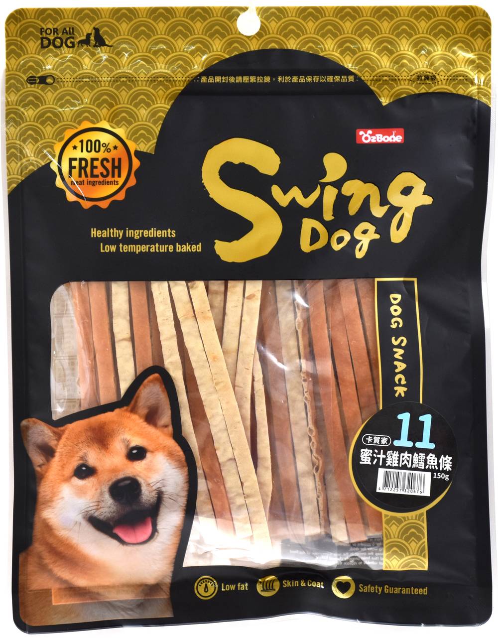 OzBone卡賀家犬零食-蜜汁雞肉鱈魚條150g/4712257320676