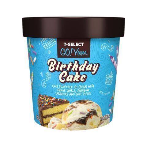 7-Select Go! Yum Ice Cream, Cake (1 lbs)