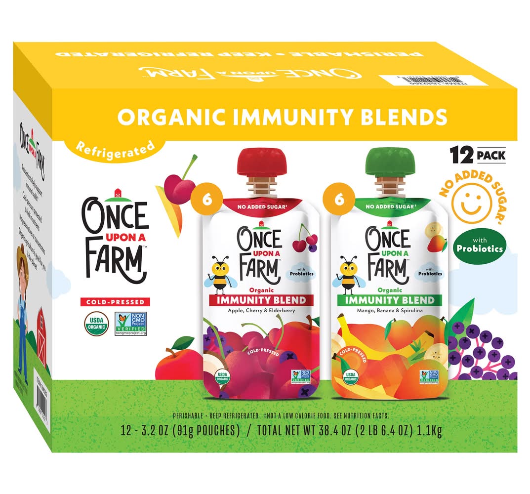 Once Upon a Farm Baby Food, Assorted (12 x 3.2 oz)