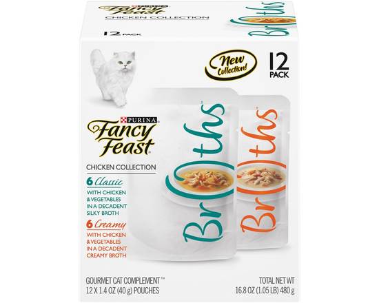 Fancy Feast · Broth Chicken Collection Gourmet Cat Complement (12 x 1.4 oz)