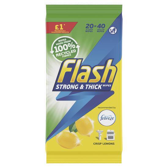 Flash Wipe N Go Lemon  * 40 Pack
