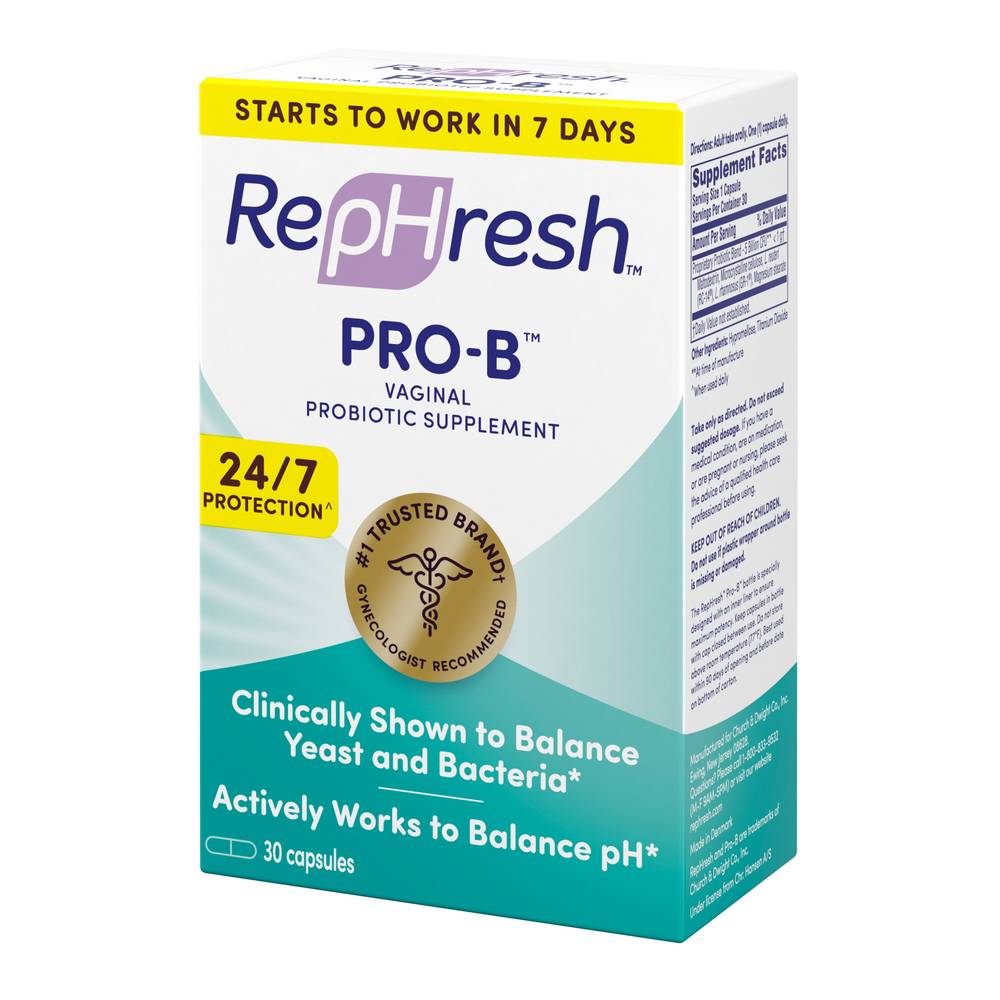 Rephresh Pro-B Vaginal Probiotic Feminine Supplement Capsules, 30 Ct