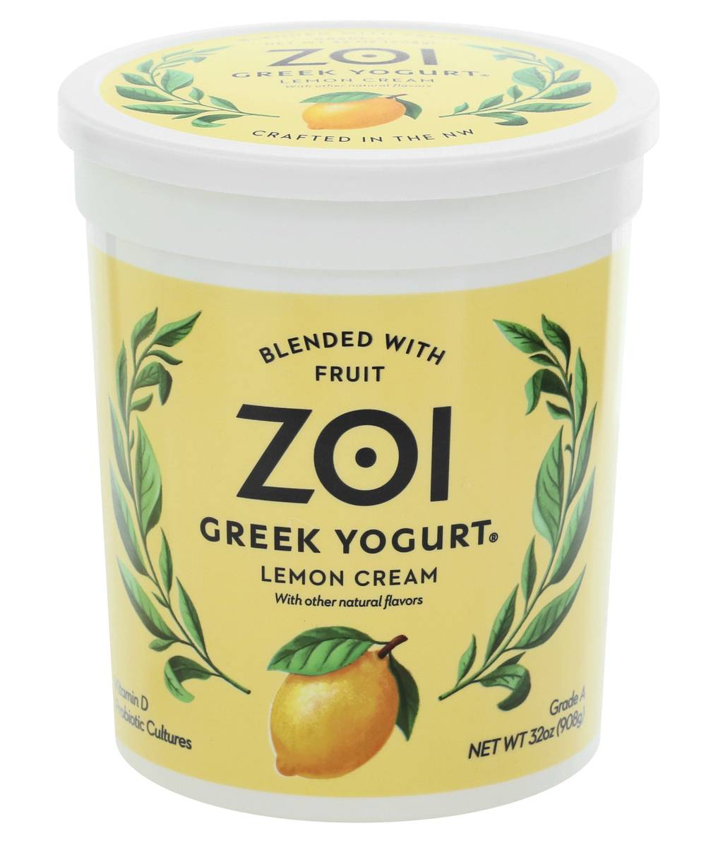 Zoi Blended Greek Yogurt, Lemon Cream (32 oz)