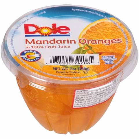 Dole Mandarin Orange Fruit Bowl 7oz