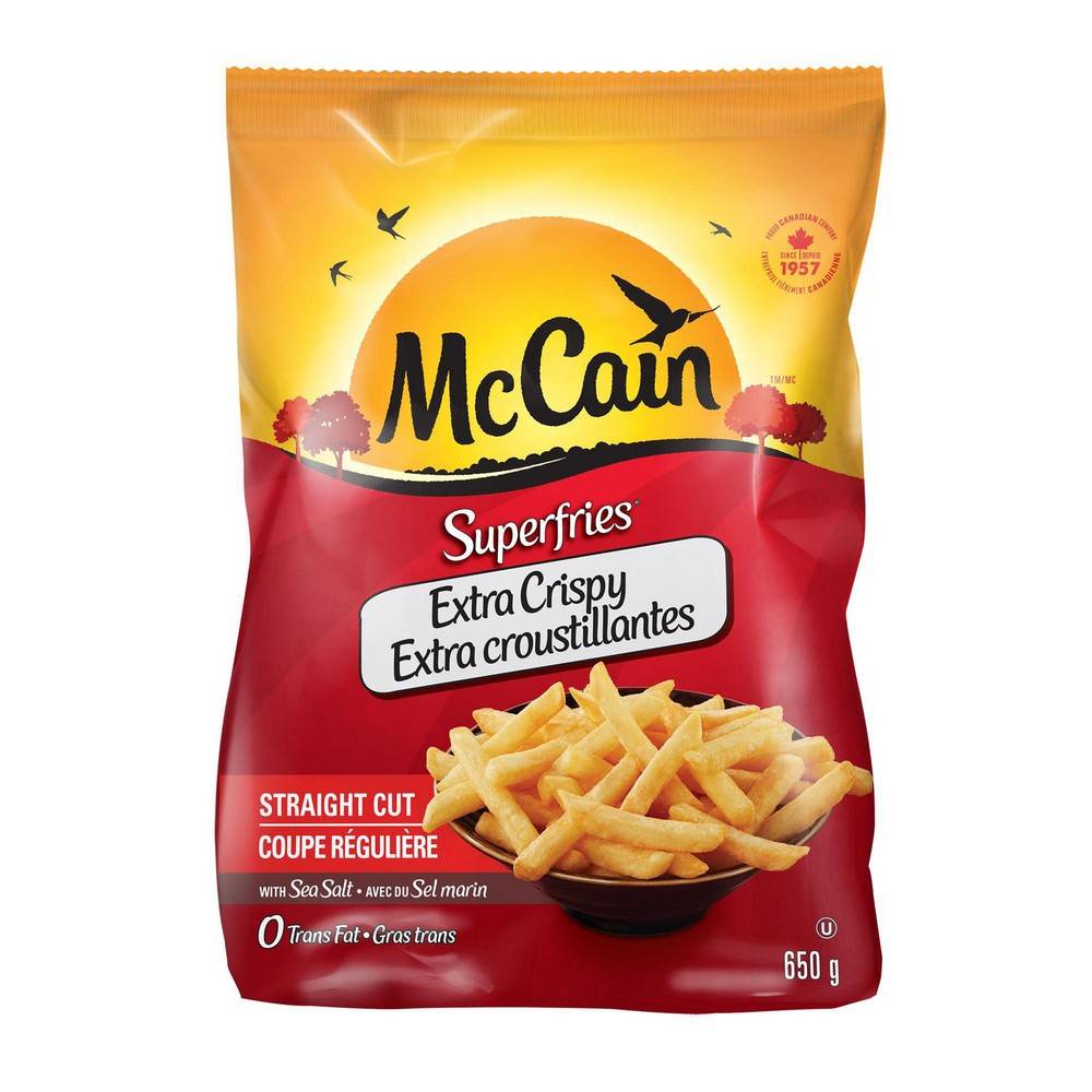 Mccain superfries frites extra croustillantes de coupe régulière - superfries extra crispy straight cut potato fries