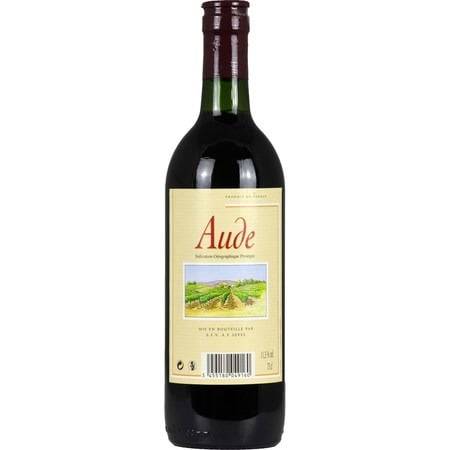 Vin rouge de pays de l'Aude - la bouteille de 75cL