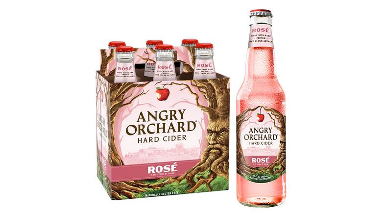 Angry Orchard Hard Cider Rose Bottle- Pack Of 6