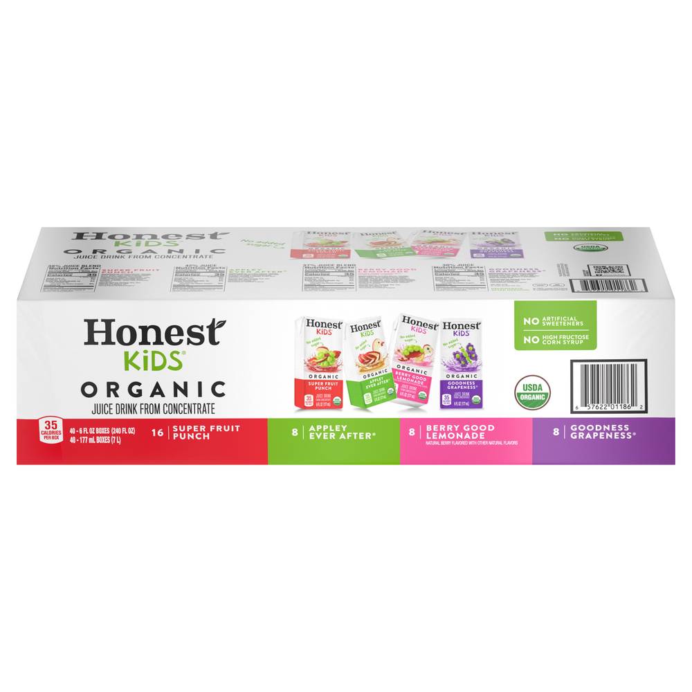 Honest Kids Organic Assorted Juice Drink (40 ct, 6 fl oz)