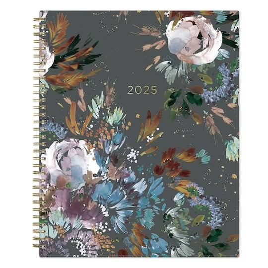 Blue Sky 8.5" X 11" Midnight Garden 2025 Weekly/Monthly Planner