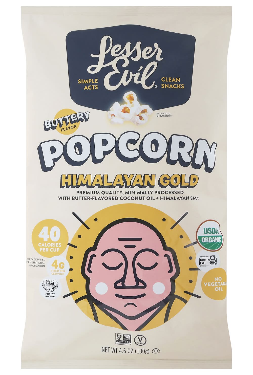 LesserEvil Popcorn, Himalayan Gold (4.6 oz)