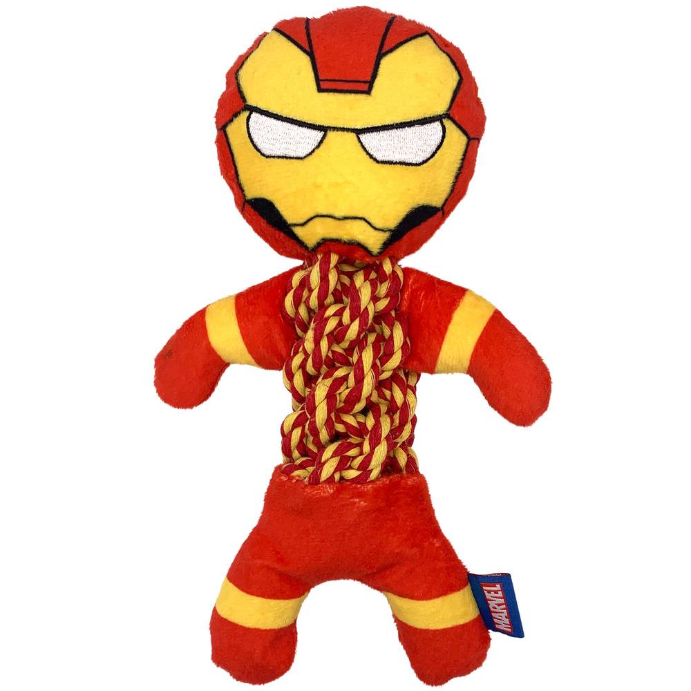Marvel Iron Man Plush Squeaky Dog Toy (Color: Red)