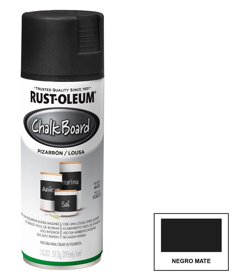 Pintura spray 395 ml Chalk board negro mate Rust-Oleum