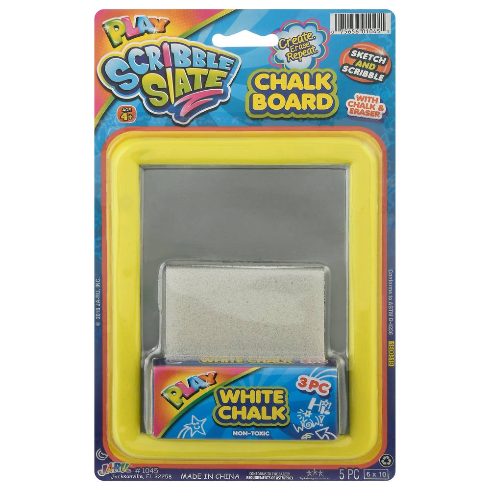 JA-RU Scribble Slate Age 4+ White Chalk Board