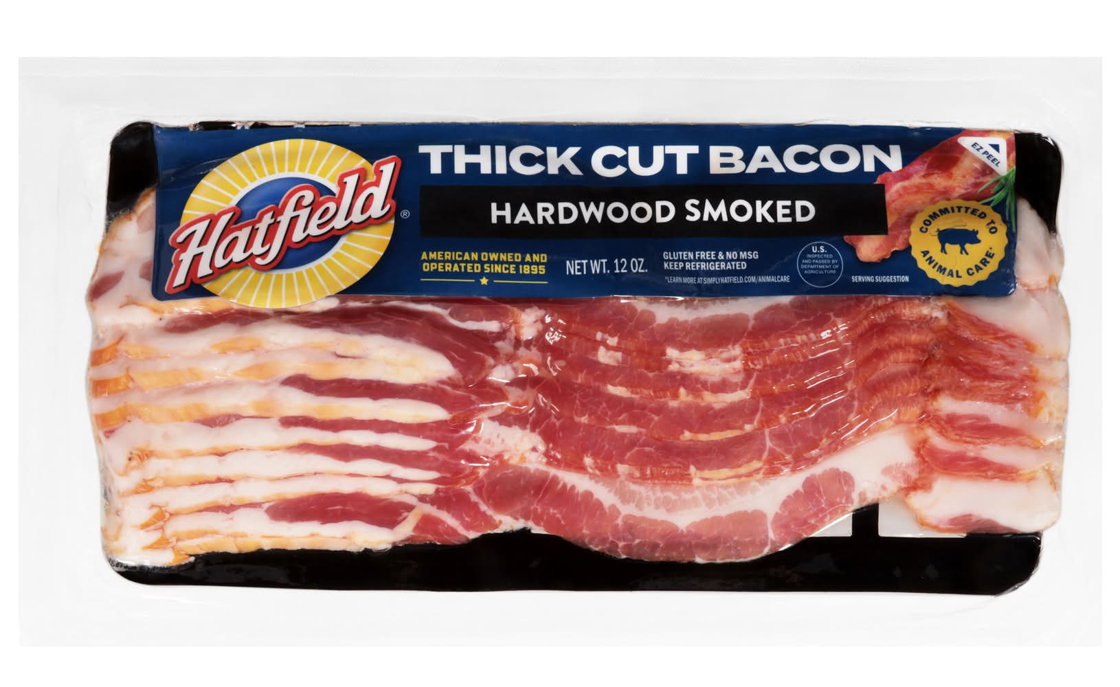Hatfield Thick Cut Bacon, Hardwood Smoked (12 oz)