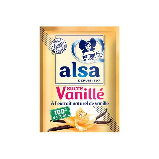 Sucre vanillé extrait naturel Alsa 90 g