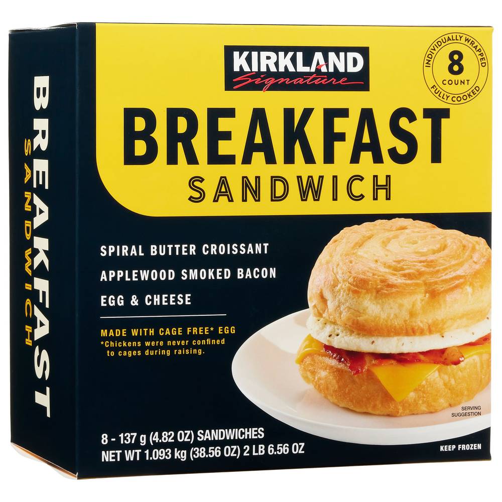 Kirkland Signature Breakfast Sandwich, 4.82 oz, 8-count