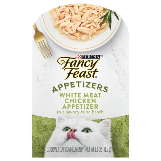Fancy Feast Purina White Meat Chicken Appetizer Gourmet Cat Complement