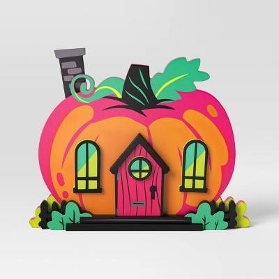 Wood Halloween Mini Mantle Set Pumpkin House - Hyde & EEK! Boutique™