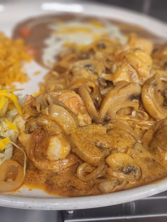 Camarones Mazatlan in Chipotle Sauce.