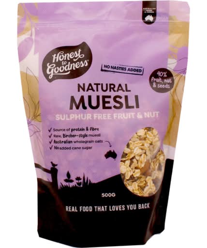 Honest To Goodness Organic Natural Muesli 500g