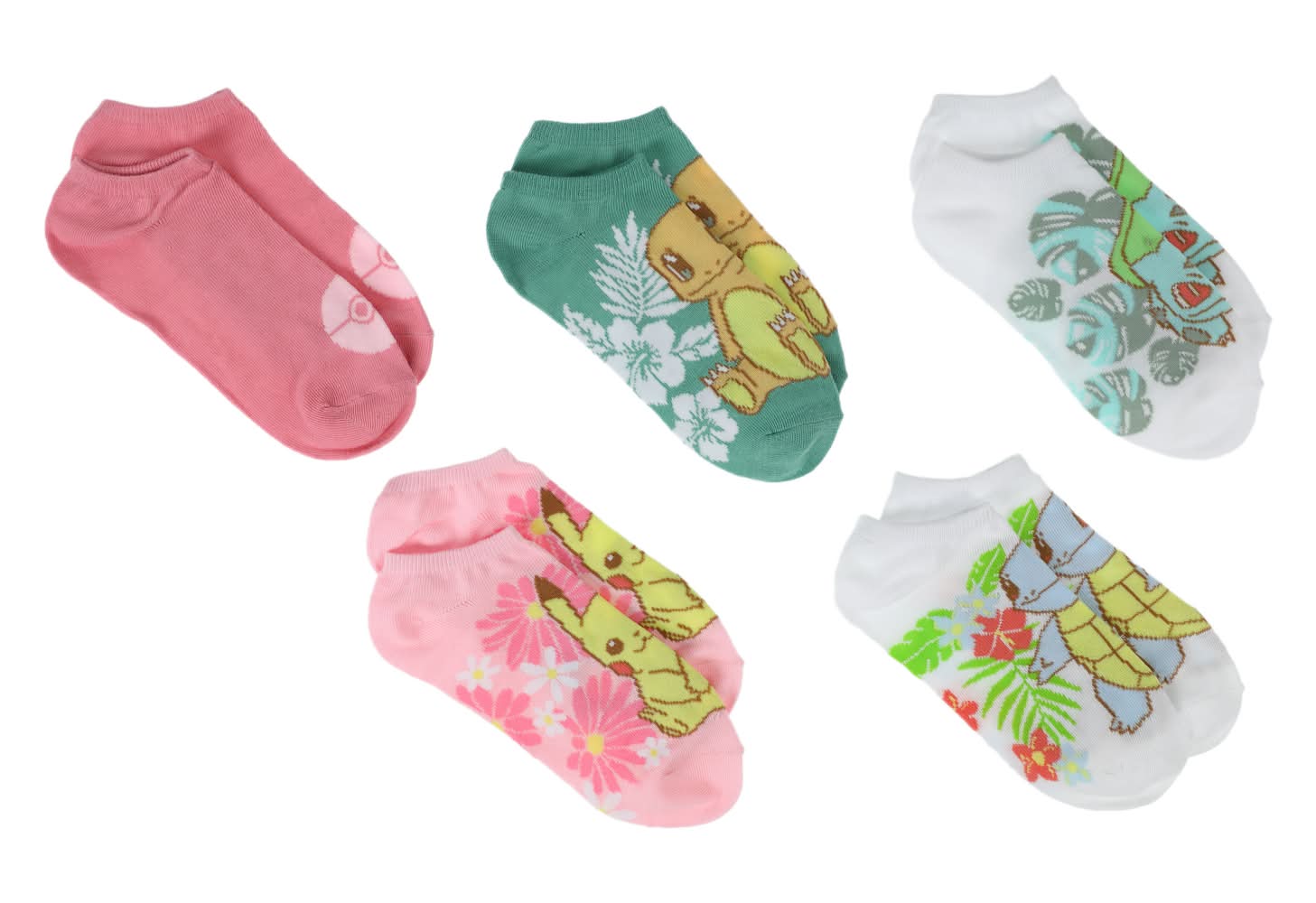 Ladies Pokemon™ No-Show Socks 5-Pack