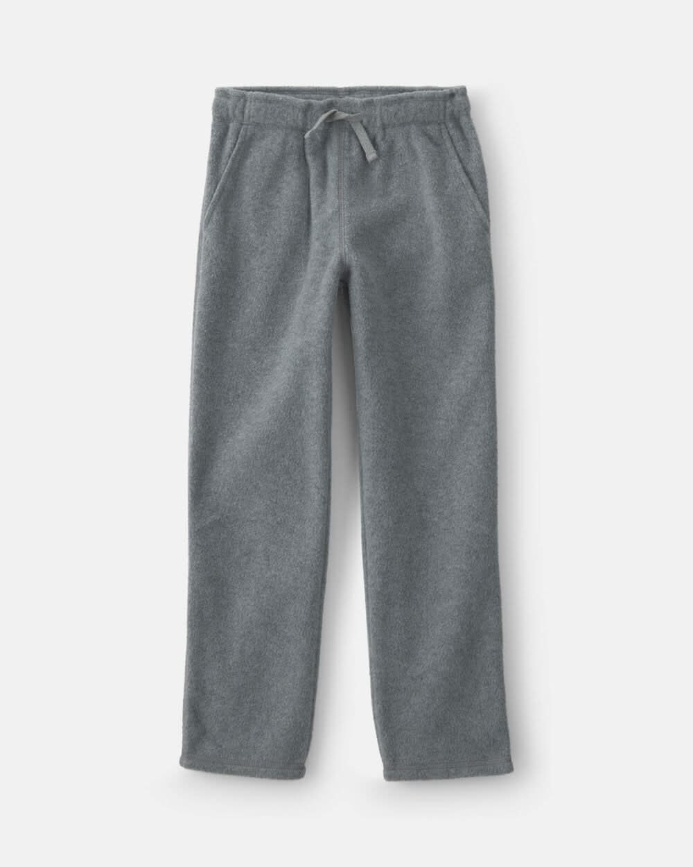 Boys Fleece Wide-Leg Pants - Grey - 7