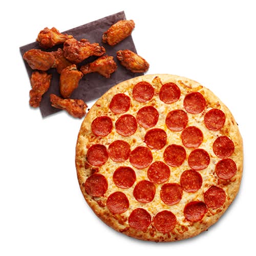 Petite Pizza Pepperoni + Ailes de Poulet (10 Ailes)