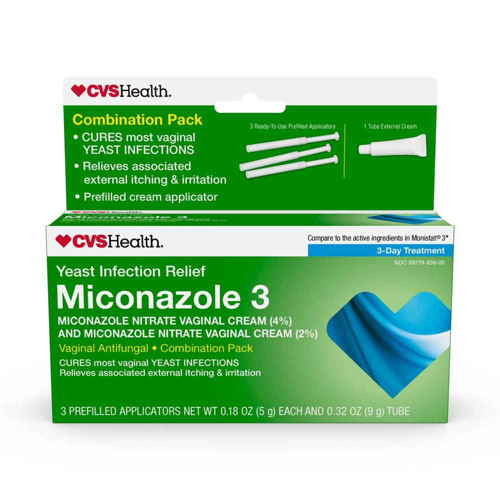 CVS Health Miconazole 3 Vaginal Antifungal Combination pack (0.49 oz)