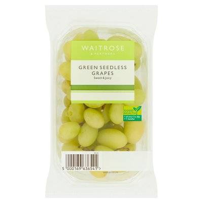 Waitrose & Partners Partners Green Seedless Grapes