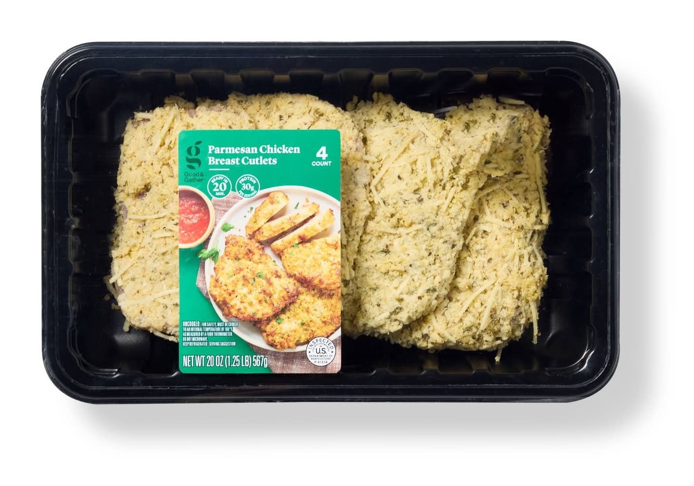Good & Gather Parmesan Chicken Breast Cutlets (20 oz, 4 ct)