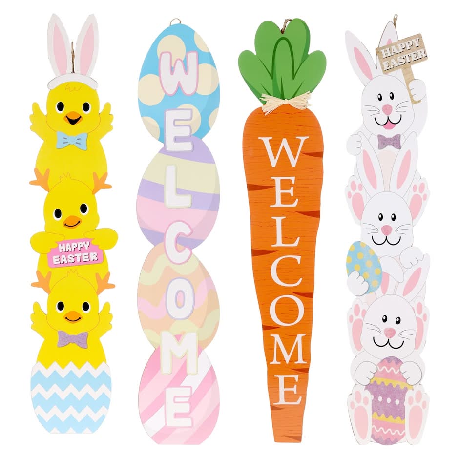 Vertical Welcome Sign For Easter Decor, 1 ct.