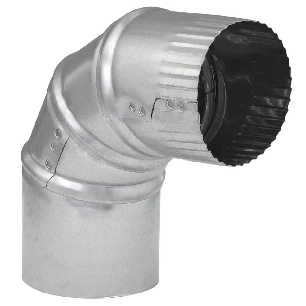 Imperial 3 In. D X 3 In. D Adjustable 90 Deg Galvanized Steel Furnace Pipe Elbow