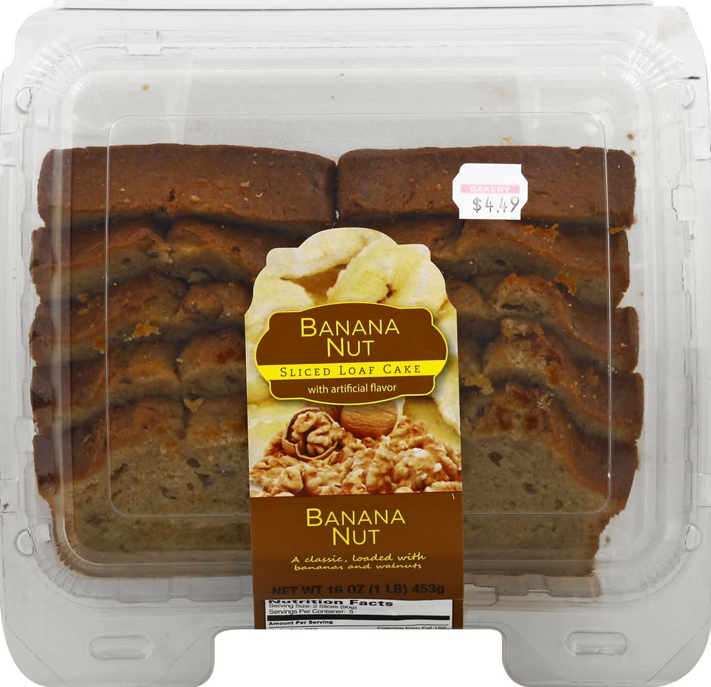 Fresh Baked CSM Banana Nut Sliced Loaf Cake (16 oz)