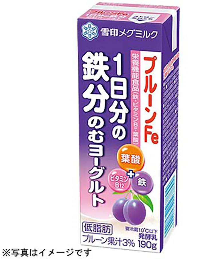 メグミルク 1日分の鉄分のむヨーグルト - プルーン (190g)