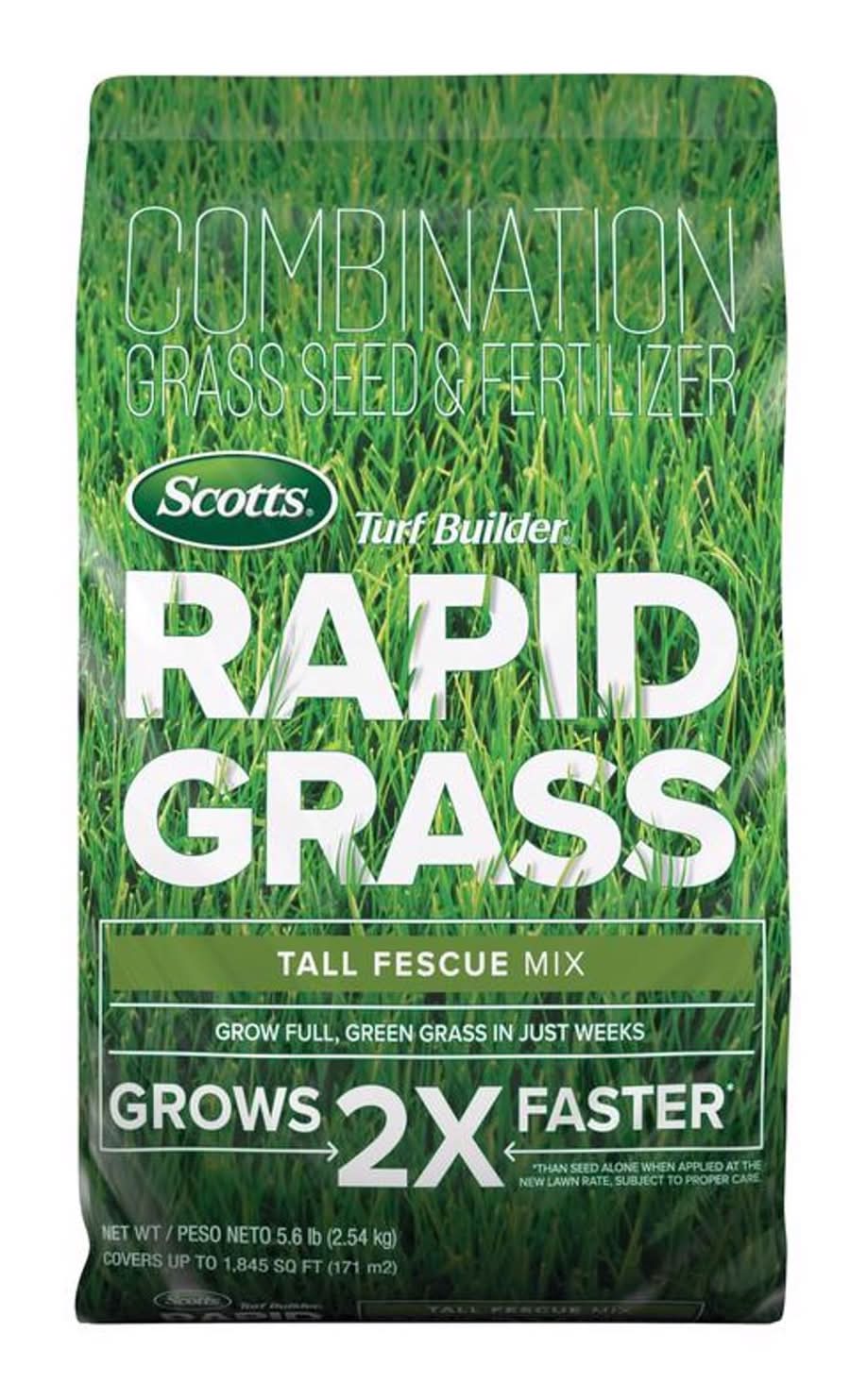 Scotts Turf Builder Rapid Grass Tall Fescue Grass Sun Or Shade Grass Seed And Fertilizer 5.6 Lb