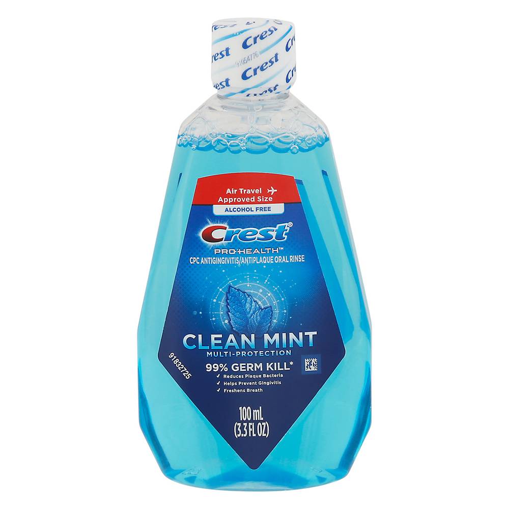 CREST Pro Health Multi Protection Oral Rinse, Clean Mint (3.3 fl oz)