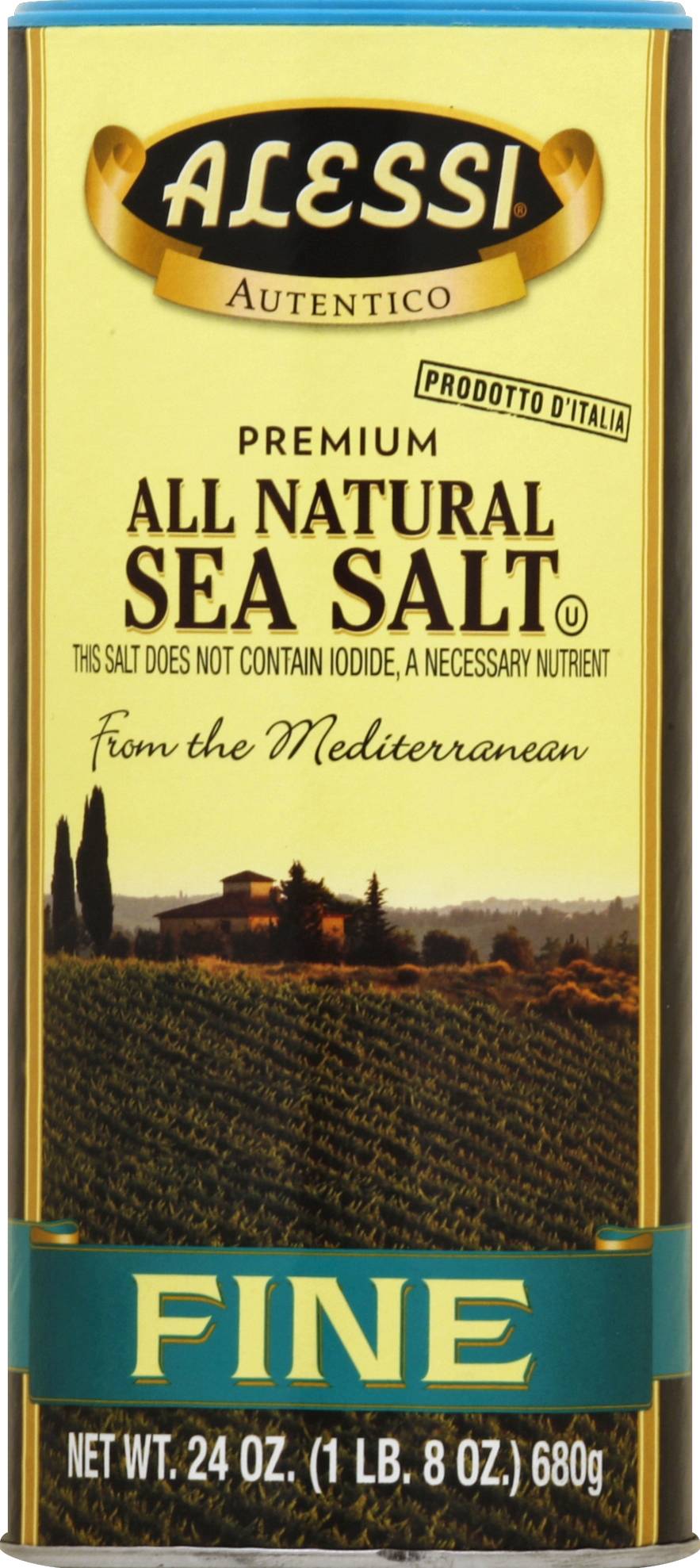 Alessi All Natural Fine Sea Salt (24 oz)