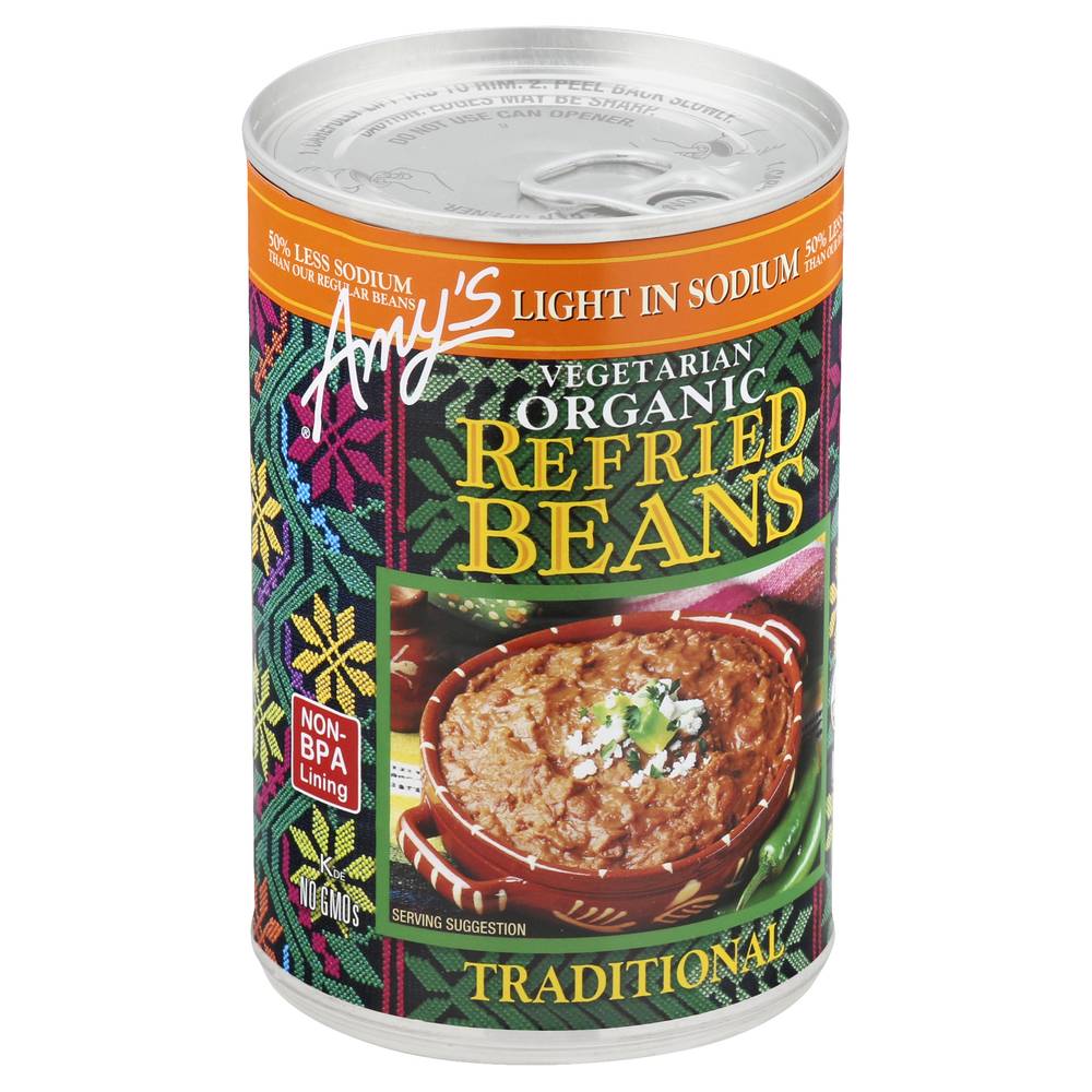 Amy's Vegetarian Organic Less Sodium Traditional Refried Beans (15 oz)