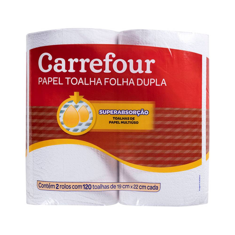 Carrefour mp papel toalha folha dupla (2 unidades)