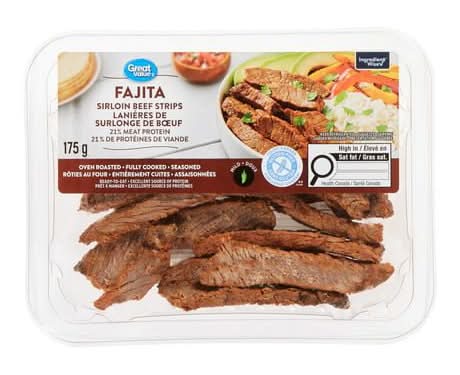Great Value Fajita Sirloin Beef Strips (175 g)