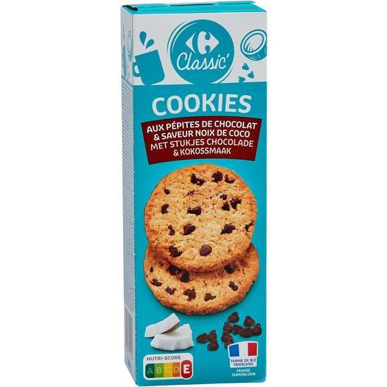 Carrefour Classic' - Biscuits aux pépites de chocolat (noix de coco)